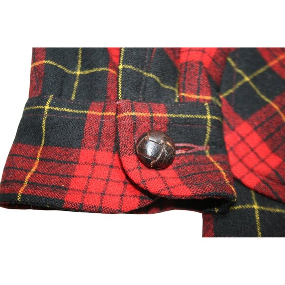VTG Pendleton Wool Plaid Shirt Jacket 3 Button Pocket Topster Mens M Lumberjack - Picture 8 of 10